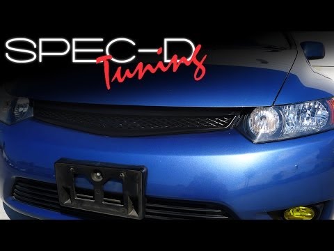 SPECDTUNING INSTALLATION VIDEO: 2006 – 2008 HONDA CIVIC 2 DOOR COUPE FRONT GRILL