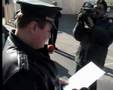 Bulgarian firefighters protest.
