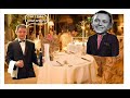 A waiter farting in a mans face