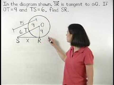 tangent - For a complete lesson on tangents and circles, go to http://www.MathHelp.com - 1000+ online math lessons featuring a personal math teacher inside every lesso...