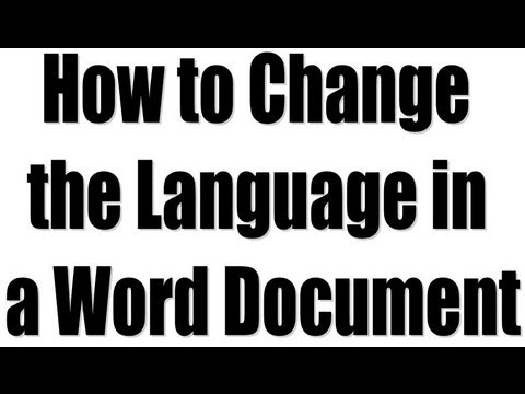 how to change language on word