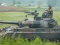 A polish T55 advances towards us at speed I was lucky enough to drive this one and you can too at info@tankschool.co,uk They may not have been the best tank ever , but with 90000 built they would have wiped the floor with us! Simple, reliable and lots of them.