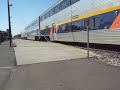 RARE! AMTRAK SAN JOAQUIN #716 LEAVES MERCED WITH A SURFLINER COACH!