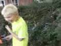 videos de bas rijd in de struiken