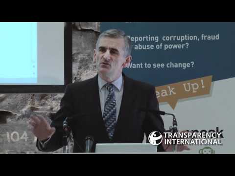 Bob Semple speaks at launch of event for Transparency International Ireland's Speak Up Helpline 