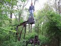 Hillbilly rides pump jack