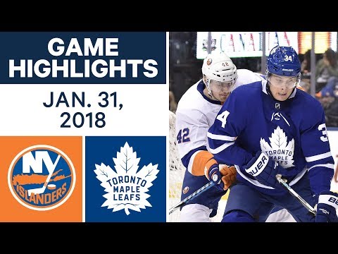 Video: NHL Game Highlights | Islanders vs. Maple Leafs - Jan. 31, 2018