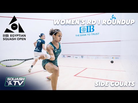 Squash: CIB Egyptian Open 2021 - Women's Rd 1 Side Court Roundup