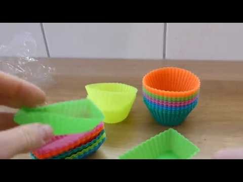 Ipow 24 Pack Silikon muffinform Muffin Cupcake Backförmchen Muffinförmchen 6 Farben