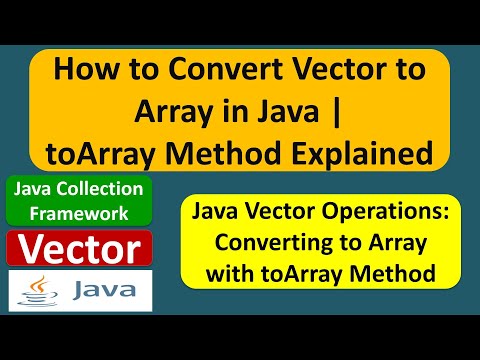 how to convert vector to array in java