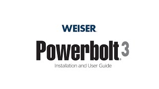 Weiser Powerbolt 3 - Installation Video