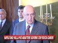 Napolitano:  nulla può abbattere un governo che ha la maggioranza