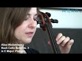Cafe Concert: Alisa Weilerstein Plays Bach Cello Suite No. 3 in C Major: Prelude
