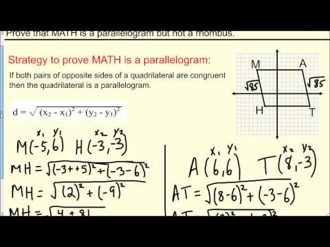 how to prove a rhombus