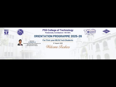 First Year B.E./B. Tech Orientation Program 2025