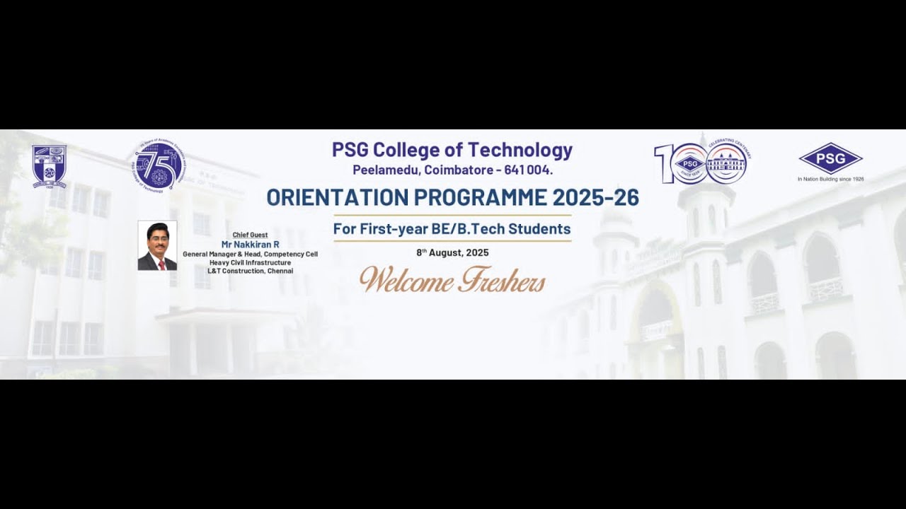 First Year B.E./B. Tech Orientation Program 2025