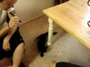 grandpa vs. laser pointer