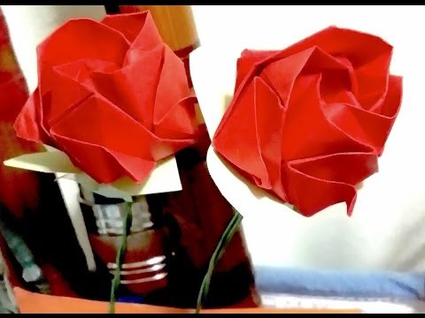 how to easy origami rose