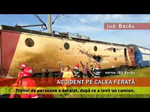 Tren personal, deraiat în județul Bacău