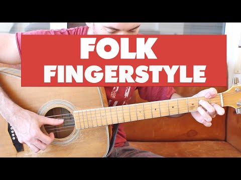 Cómo tocar fingerstyle Acústico FOLK | TAB Guitarra Dedos Técnica