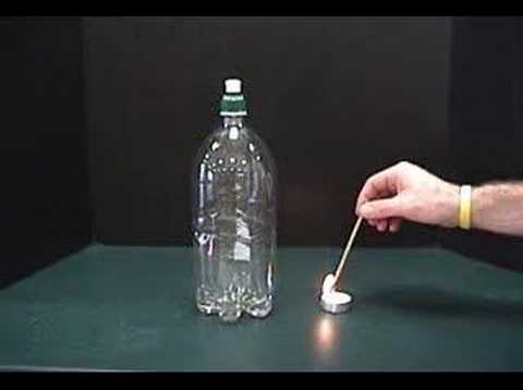 clouds - Science classroom demonstration of making a cloud in a soda pop bottle. The music is: Martin Bottcher's album Sound Kaleidoscope and it is called Klassenkeile.