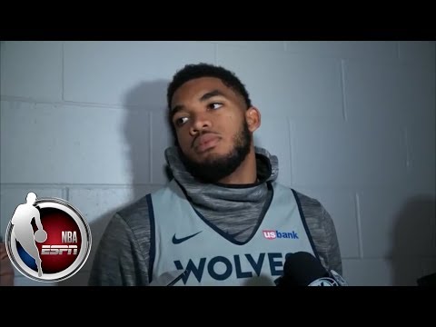 Video: Karl-Anthony Towns gets short sidestepping Jimmy Butler questions | NBA Interviews