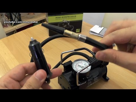 Mini Portable Car Air Compressor 12v /  Kfz mini-kompressor mit 12-Volt-Anschluss