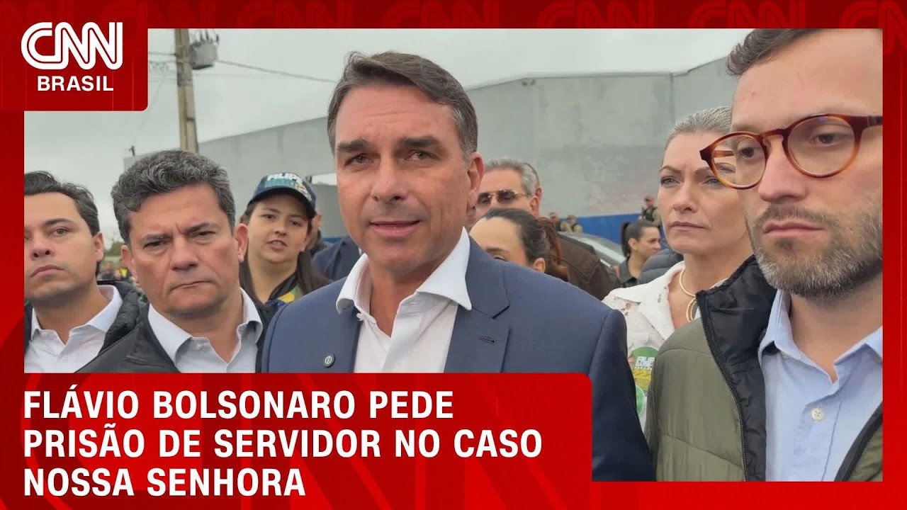 Flávio Bolsonaro pede prisão de servidor do Planalto por caso Nossa Senhora Aparecida | CNN AGORA