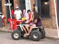 Intenso movimiento de gente en san bernardino