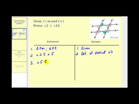 how to prove lines parallel