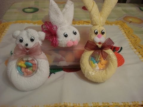 animales de toalla - Vídeo numero 200 ♥♥ Y con esta coneja termino de hacer las figuras con toallas faciales.