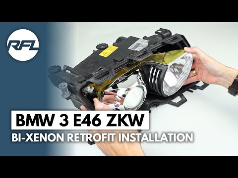 BMW 3 E46 ZKW xenon projector headlight repair kit installation