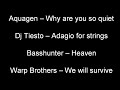 Aquagen, Dj Tiesto, Bass Hunter & Warp Bros Mix