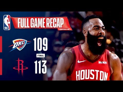 Video: FULL GAME RECAP: THUNDER VS ROCKETS | HARDEN DAZZLES ON CHRISTMAS