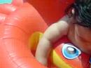 Joey swimming with Mommy