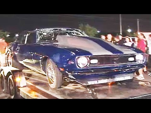 Street racing car flips