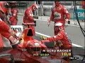 Schumacher on fire during pitstop Schumacher on fire during pitstop