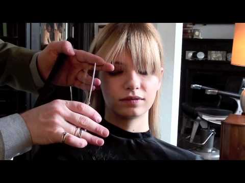 how to trim bangs