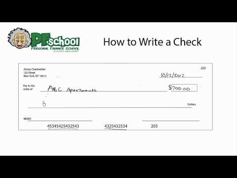 how to write out a check