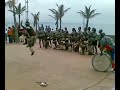 dance zulu sur le front de mer à durban, près du ushaka marine world