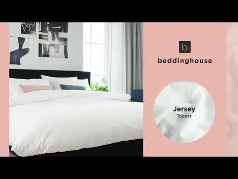 Spannbettlaken Jersey für Topper Baumwolle - Weiß - 140 x 220 cm