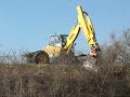 Menzi Muck A91 4x4 mit Mulcher im Einsatz auf dem Isarkanal - Damm 1/2
