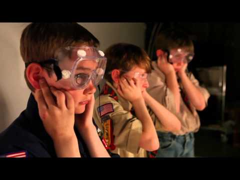 scouts - WAY COOL: A ping-pong ball goes supersonic, breaking the sound barrier and obliterating everything in its path.