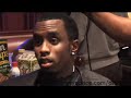 Diddy getting a haircut