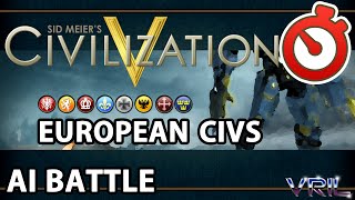 Civ 5 - Clash of European Civilization Timelapse ( AI Only Battle )