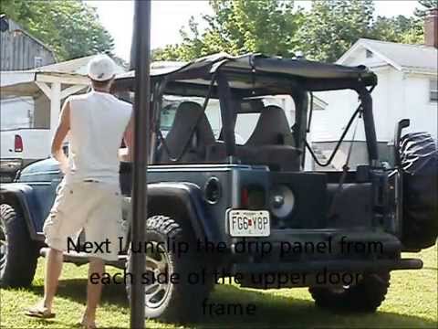 how to remove jeep soft top