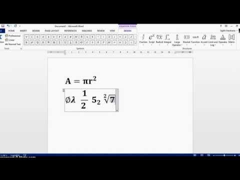 how to draw equations in word