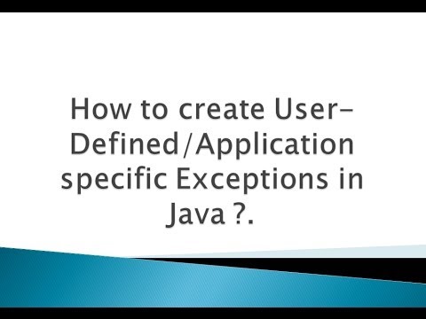 how to define user defined exceptions in java