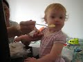 Nanjing Baby Eating Chinese Breakfast