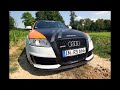 A short clip of me driving MTM's amazing 730 hp Audi RS6 Clubsport. This car does 0-60 mph in the low 3's, 0-125 mph in 11 seconds, 0-186 mph in 33 seconds (faster than Corvette ZR1) and has a GPS confirmed top speed Vmax of 227 MPH (set at Nardo). Unfortunately my time with this car was limited so I spent more time enjoying the drive than filming it. As a result, the video isn't all that great, SORRY! Needless to say, it's an amazing and very fast sedan. Similarities with other vehicles, for example with the legendary Audi V8 DTM edition of the years 90 and 91 can not be excluded -- that seems to be the message of the MTM RS6 Clubsport, which the Audi specialist and refiner MTM from Wettstetten/Ingolstadt is bringing out now. With a Power/Weight ratio of 2.65 Kg/PS, the sport interpretation of the RS6 stands far ahead of the former winner series' car which brought with its four-wheel drive tears in the eyes of the adversary. Company director Roland Mayer also seems to succeed in this, holding the record for station wagons (344,2 km/h) with the MTM RS6 R and presenting the RS6 R to the on board competition supercars mostly from back view in Nardo at the Highspeed event. The aim is now, 350 km/h, where the MTM RS6 Clubsport has more power and less weight than the others. The result: more than 730 HP, around 860 Nm of torque and weight just under two tons. The 5.0 TFSI V10 Biturbo with 6-speed triptonic with DSP, after its power increase in Wettstetten/Ingolstadt <b>...</b>